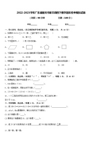 2022-2023学年广东省韶关市新丰县四下数学期末统考模拟试题含答案