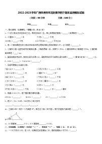 2022-2023学年广西钦州市钦北区数学四下期末监测模拟试题含答案