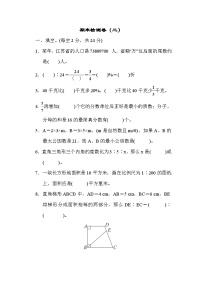 六年级数学下册  期末检测卷（二）（苏教版）