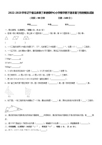 2022-2023学年辽宁省法库县丁家房镇中心小学数学四下期末复习检测模拟试题含答案