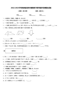 2022-2023学年陕西省宝鸡市眉县四下数学期末检测模拟试题含答案