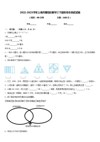 2022-2023学年上海市普陀区数学三下期末综合测试试题含答案