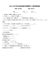 2022-2023学年山东省济南市平阴县数学三下期末调研试题含答案