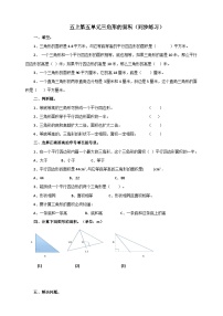 小学数学西师大版五年级上册第五单元 多边形面积的计算三角形的面积精品课后作业题