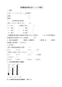 小学数学西师大版六年级上册七 负数的初步认识精品当堂达标检测题