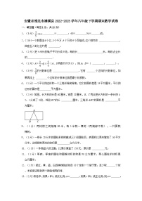 安徽省淮北市濉溪县2022-2023学年六年级下学期期末数学试卷(word版含答案解析)