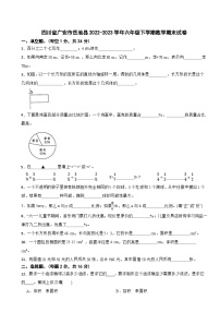 四川省广安市岳池县2022-2023学年六年级下学期数学期末试卷