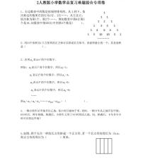 【全套精品专题】人教版小学六年级数学总复习难题综合专项卷（知识梳理+含答案）