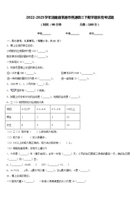 2022-2023学年湖南省常德市桃源县三下数学期末统考试题含答案