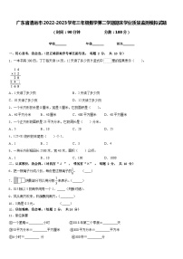广东省清远市2022-2023学年三年级数学第二学期期末学业质量监测模拟试题含答案