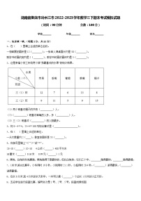 湖南省娄底市冷水江市2022-2023学年数学三下期末考试模拟试题含答案