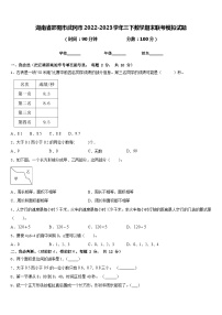 湖南省邵阳市武冈市2022-2023学年三下数学期末联考模拟试题含答案