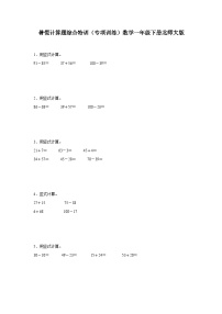 暑假计算题综合特训（专项训练）数学一年级下册北师大版