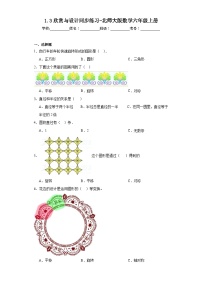 小学数学北师大版六年级上册3 欣赏与设计课时训练