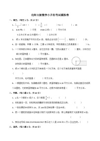 北师大版数学六年级下册小升初模拟卷（一）