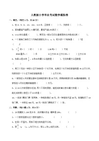 人教版数学六年级下册小升初模拟卷（五）