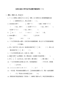 北师大版数学小升初考试模拟卷（二）