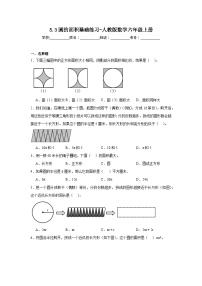 人教版六年级上册5 圆3 圆的面积一课一练