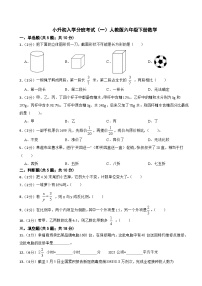 小升初入学分班考试（试题）人教版六年级下册数学