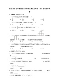 湖南省永州市冷水滩区2022-2023学年五年级下学期期末数学试卷