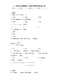 小学数学北师大版四年级上册二 线与角1 线的认识随堂练习题