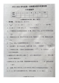 广东省湛江市坡头区2022-2023学年六年级上学期期末质量检测数学试题