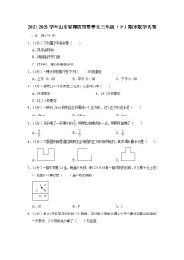 山东省潍坊市寒亭区2022-2023学年三年级下学期期末数学试卷