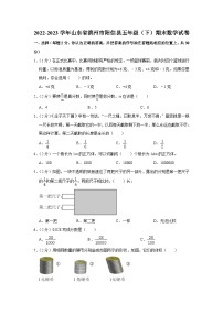 山东省滨州市阳信县2022-2023学年五年级下学期期末数学试卷（有解析）