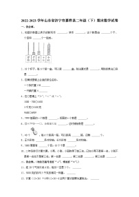 山东省济宁市嘉祥县2022-2023学年二年级下学期期末数学试卷