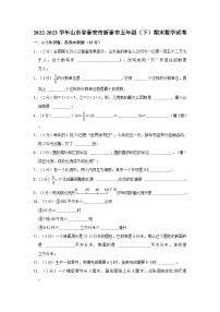 山东省泰安市新泰市2022-2023学年五年级下学期期末数学试卷