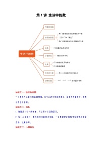 【期中复习】北师大版数学一年级上册--第1讲《生活中的数》知识点复习讲义（原卷版+解析版）.zip