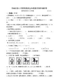 江苏省镇江市丹阳市华南实验小学教育集团2022-2023学年五年级上学期期末数学素养调研卷