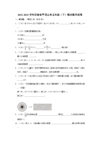 河南省平顶山市2022-2023学年五年级下学期期末数学试卷