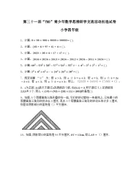 第二十二至三十一届“YMO”青少年数学思维研学交流活动初选试卷小学四年级