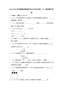 湖南省娄底市冷水江市2022-2023学年五年级下学期期末数学试卷