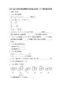 河南省濮阳市台前县2022-2023学年五年级下学期期末数学试卷