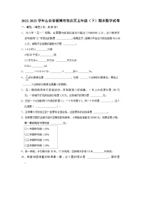 山东省淄博市张店区2022-2023学年五年级下学期期末数学试卷