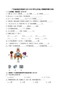 广东省清远市英德市2022-2023学年三年级上学期期中数学试卷