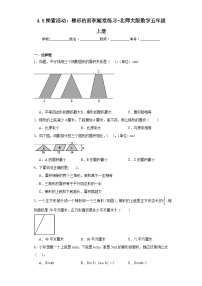 小学数学北师大版五年级上册四  多边形的面积5 探索活动：梯形的面积习题