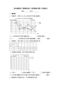 苏教版五年级下册数学期末复习《折线统计图》专项练习