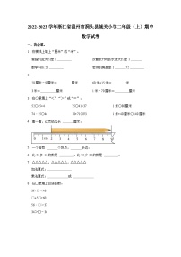 浙江省温州市洞头区洞头县城关小学2022-2023学年二年级上学期期中数学试卷