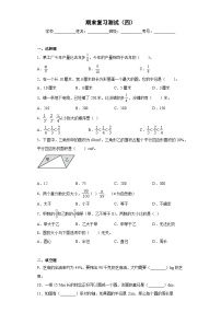 北师大版数学六年级上册期末复习综合训练题（四）（含答案）