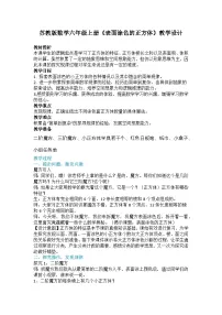苏教版六年级上册表面涂色的正方体教案