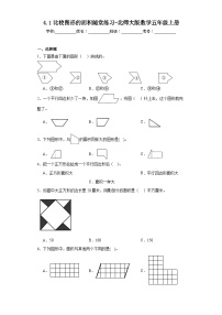 数学四  多边形的面积1 比较图形的面积课后作业题