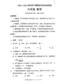 四川省成都市都江堰市2022-2023学年六年级下学期期末数学试卷