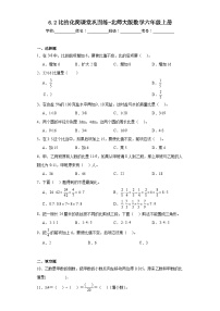 北师大版六年级上册2 比的化简当堂检测题