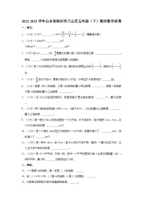 山东省临沂市兰山区2022-2023学年五年级下学期期末数学试卷