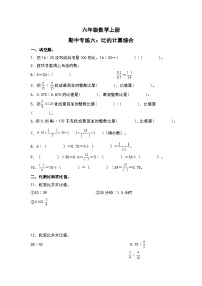 人教版六年级数学上册期中专练六：比的计算综合（原卷版）+解析