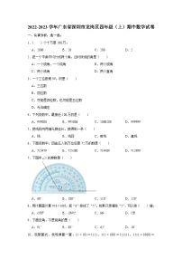 2022-2023学年广东省深圳市龙岗区四年级（上）期中数学试卷