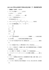 山东省济宁市鱼台县2022-2023学年五年级下学期期末数学试卷